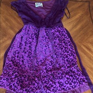 Free People  Dress in Rich Purple Floral